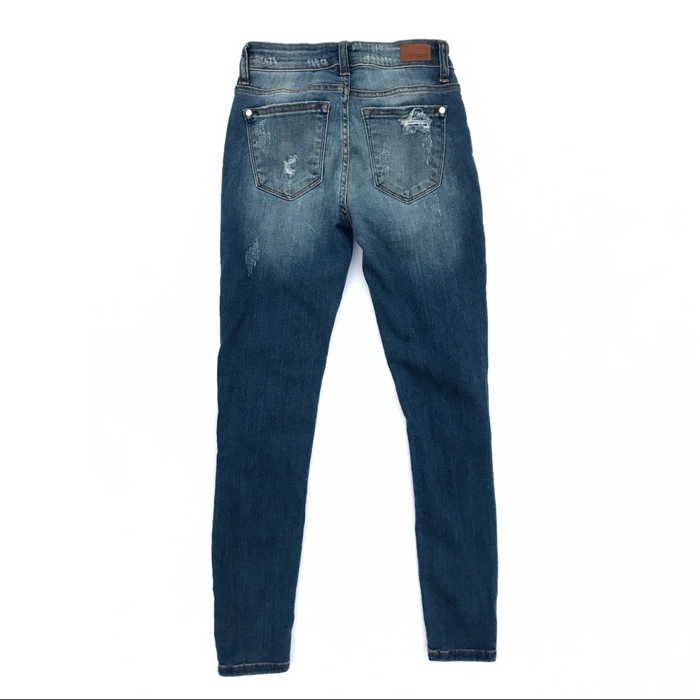 Judy Blue Cheetah Patched Ripped Skinny Jeans - Picture 8 of 8